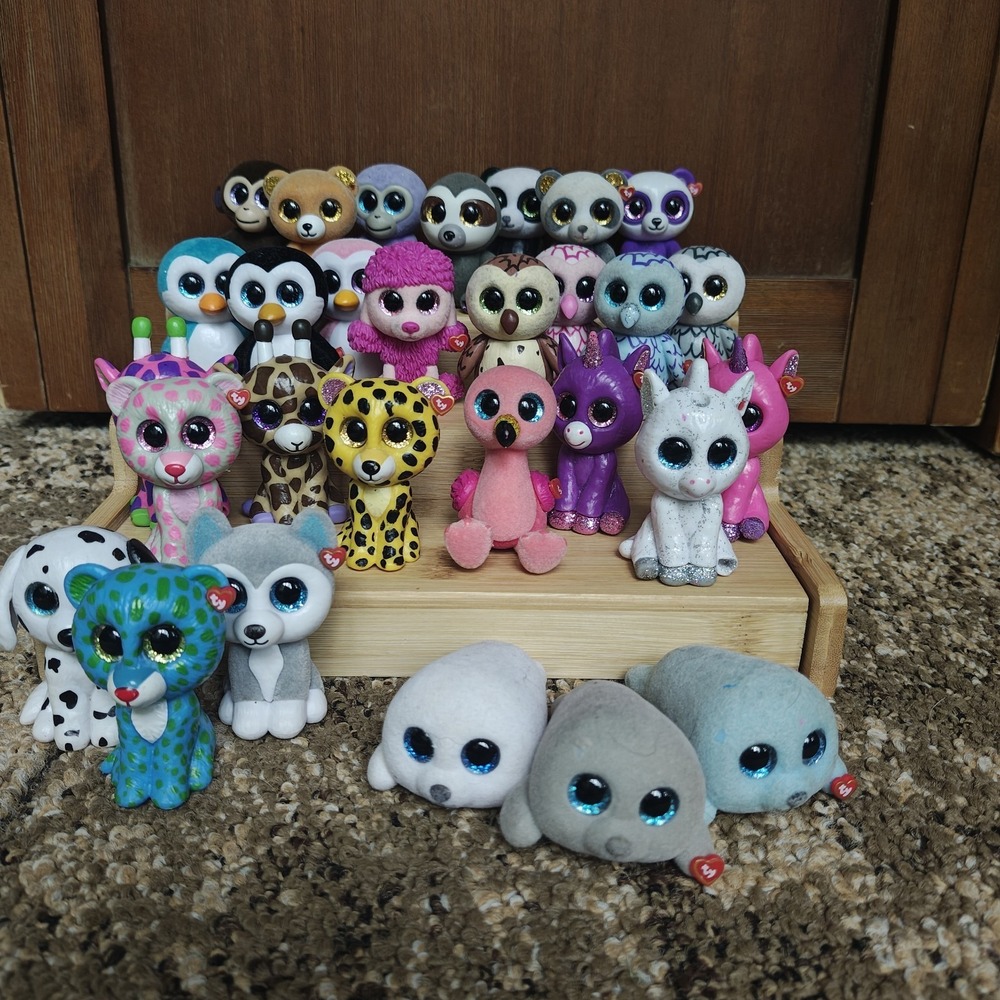 29 Piece Beanie Boo 2" Plastic Figures Bundle with No Duplicates‎